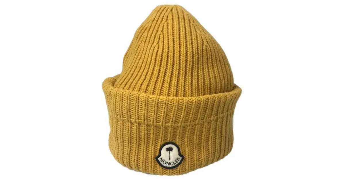 ***MONCLER (MONCLER)  8 Gorro de punto Palm Angels Amarillo 