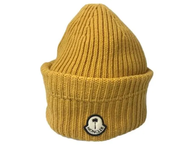 ***MONCLER (MONCLER)  8 Gorro de punto Palm Angels Amarillo 