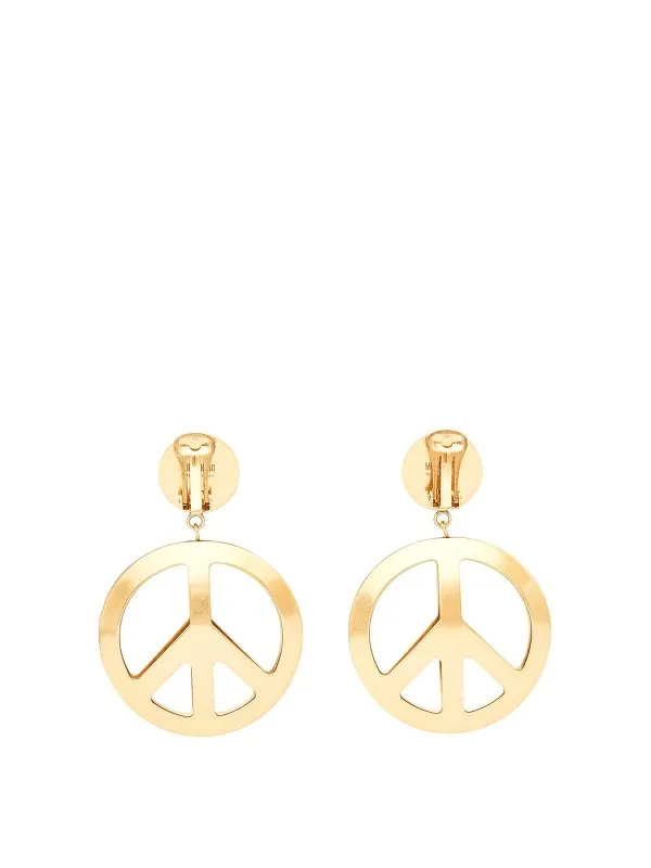 MOSCHINO PENDIENTES  DORADO