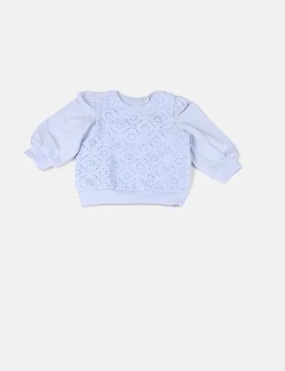 Name it Sudadera azul bordados
