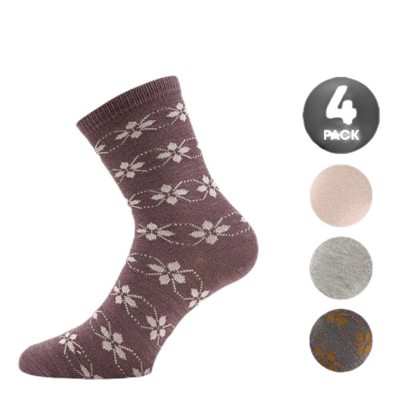Name It Wak Wool 4 Pack Sock Grey