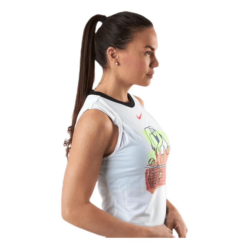 NIKE COURT DRIFIT TANK WHITE/BLACK