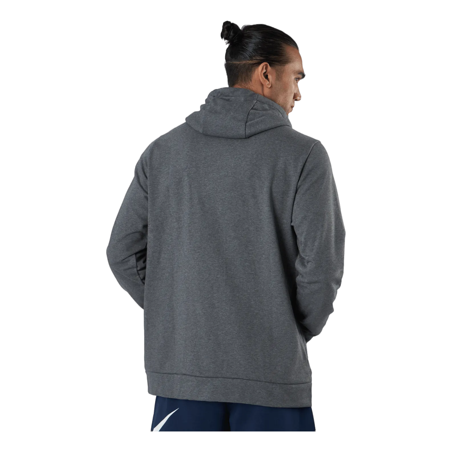 NIKE DRIFIT MEN'S FULLZIP TRAINING HOODIE CHARCOAL HEATHR/BLACK