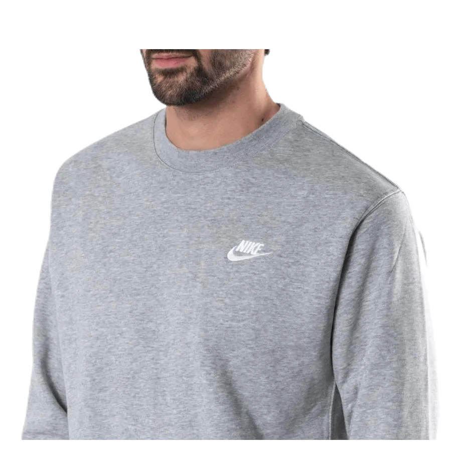 Nike Sportswear Club Men's French Terry Crew DK GREY HEATHER/WHITE