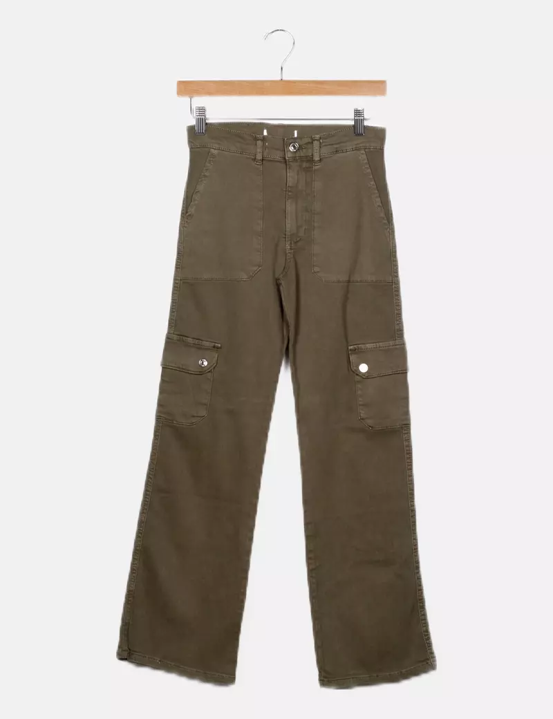 NoName Pantalón denim verde