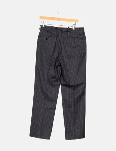 NoName Pantalón gris estampado