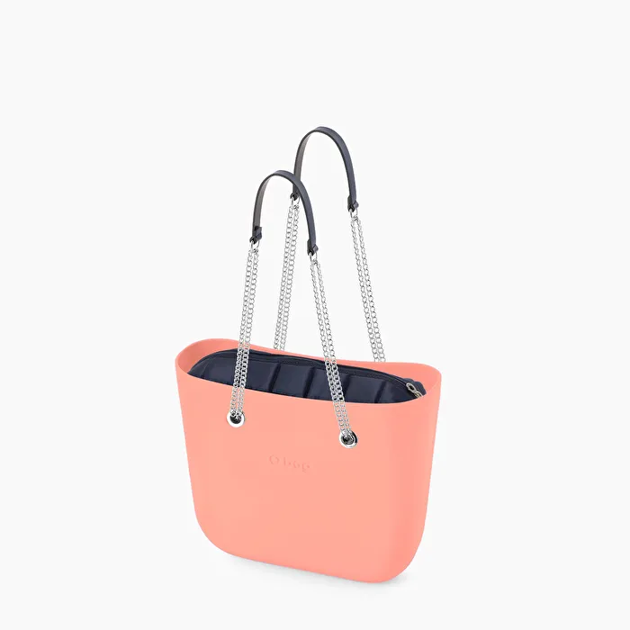 O bag salmón y azul marino