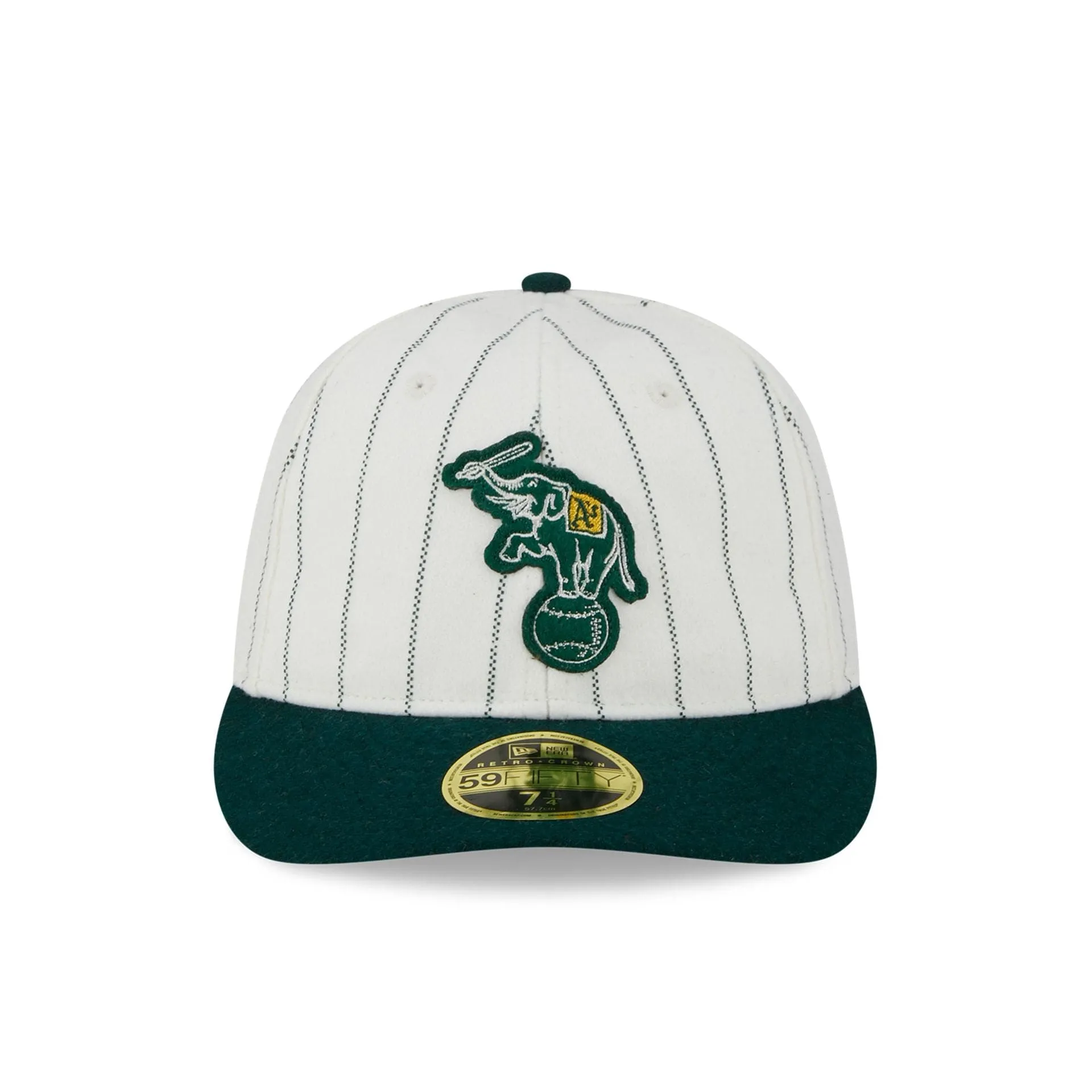 Oakland Athletics Cooperstown MLB Stripe Chrome White Retro Crown 59FIFTY Gorra ajustada