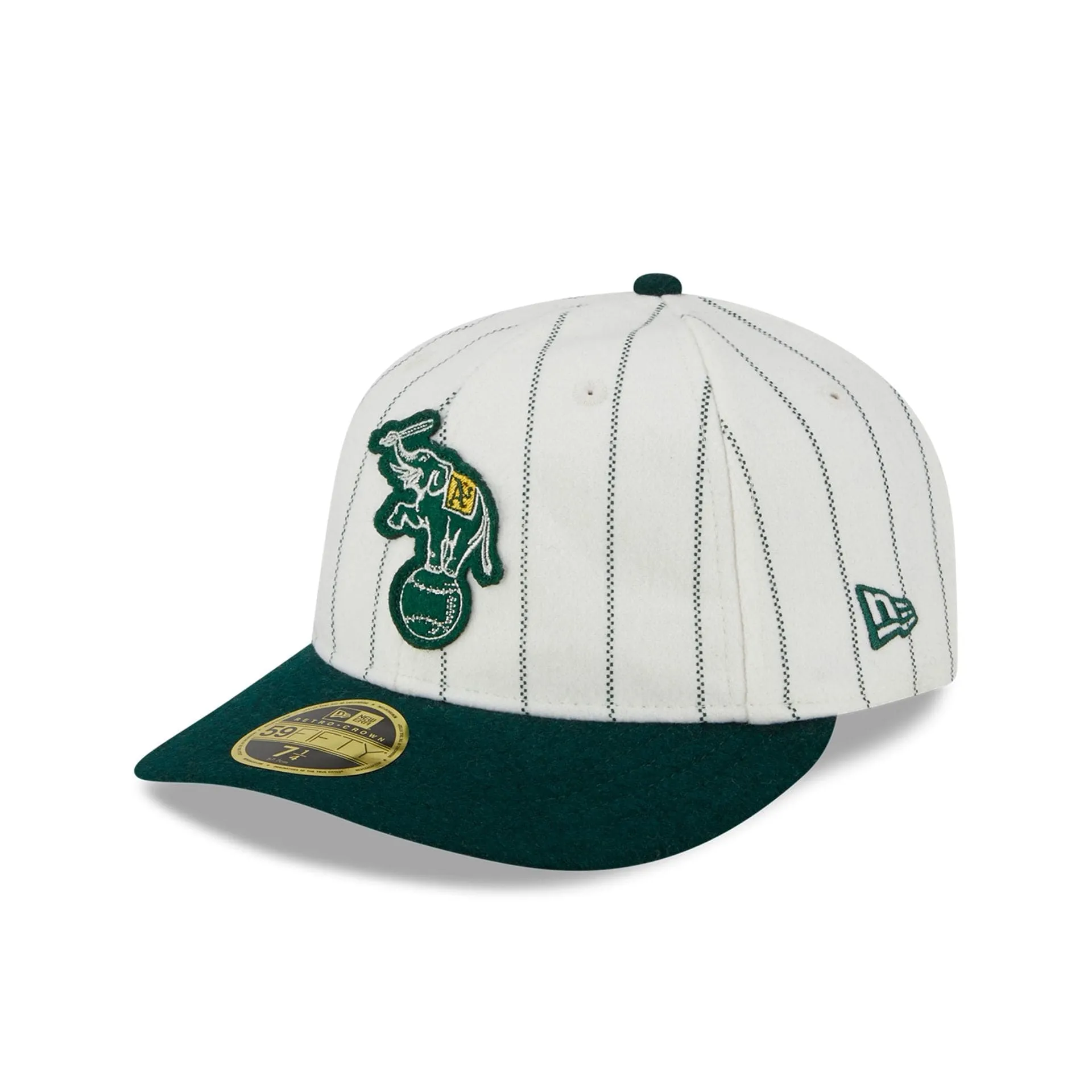 Oakland Athletics Cooperstown MLB Stripe Chrome White Retro Crown 59FIFTY Gorra ajustada