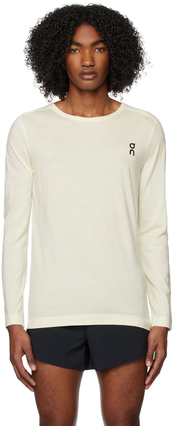 ON RUNNING OFFWHITE SADDLE SHOULDER LONG SLEEVE TSHIRT