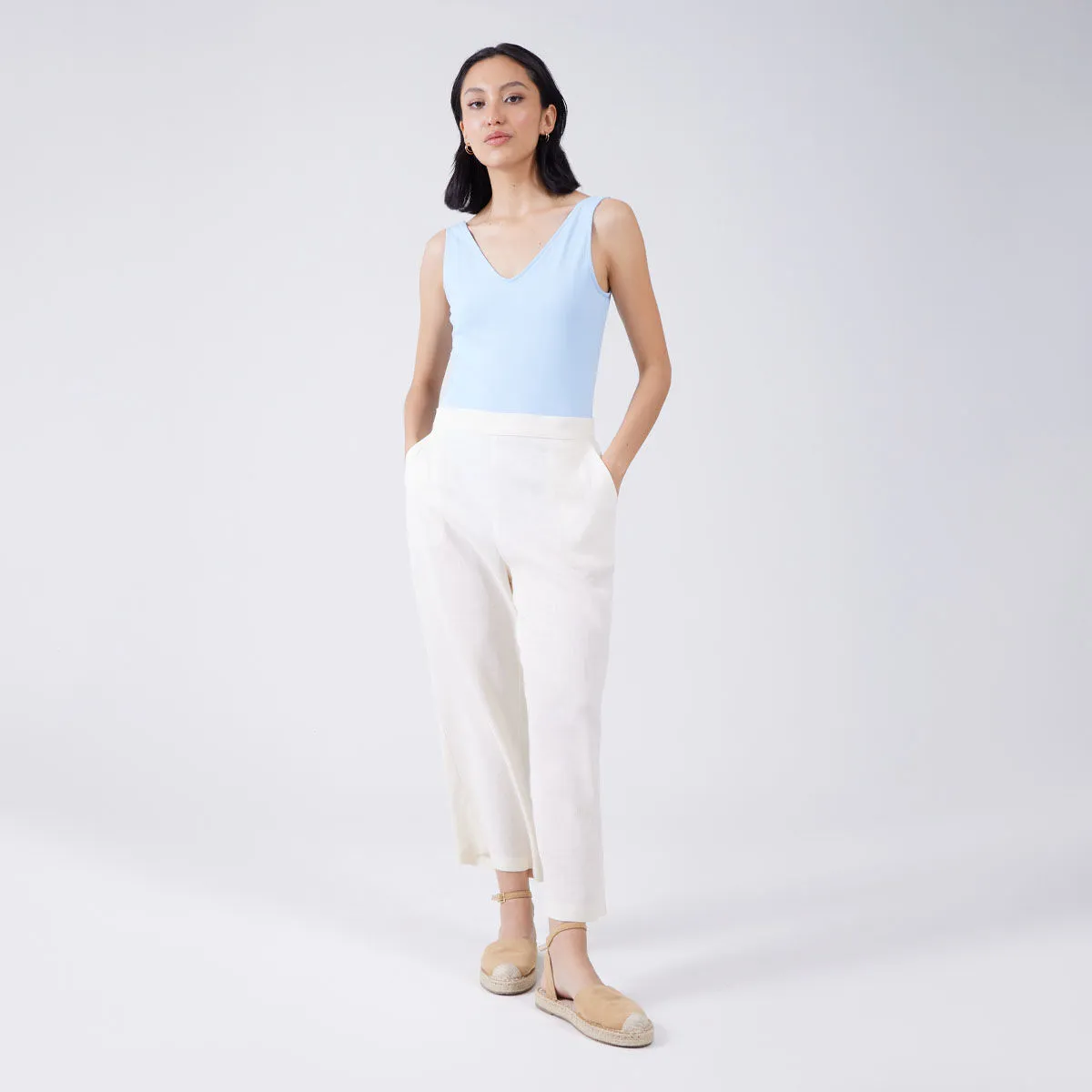 Pantalón Culotte Con Bolsillos