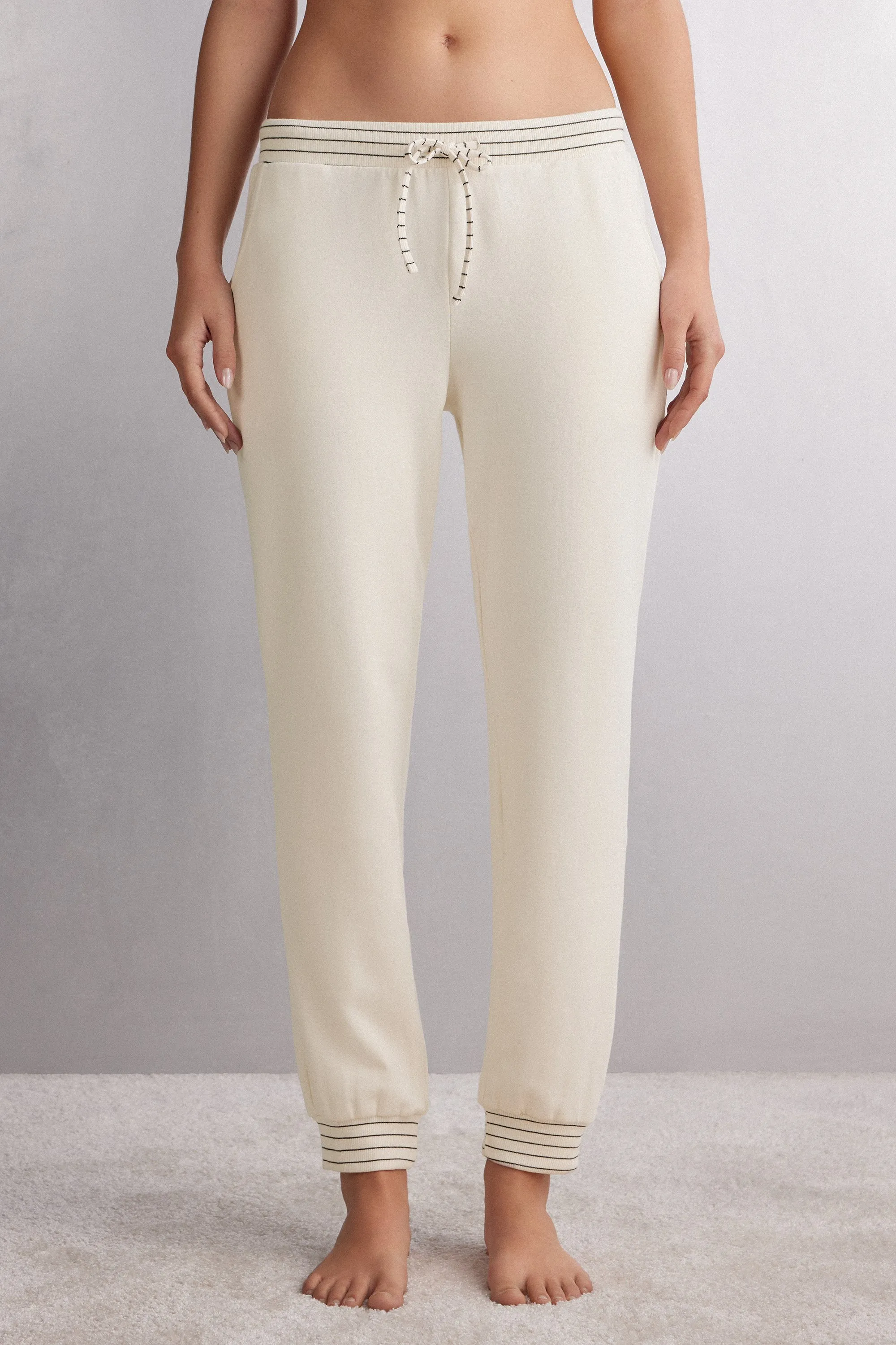 Pantalón de Chándal Creamy Stripes