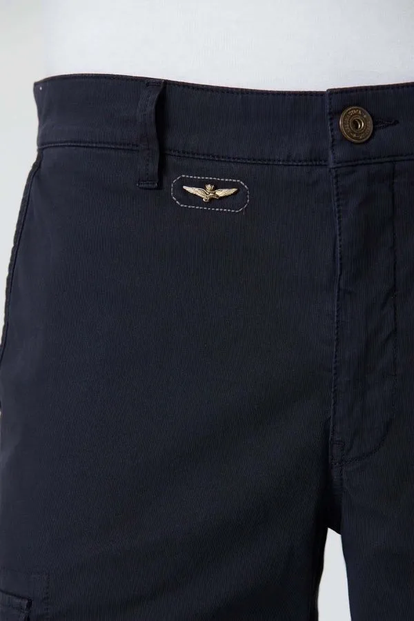 Pantalon Hombre Aeronautica Militare 231Pa1329Ct2443 08312 Blue Black