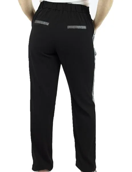 pantalon naf naf  fluido franja lateral