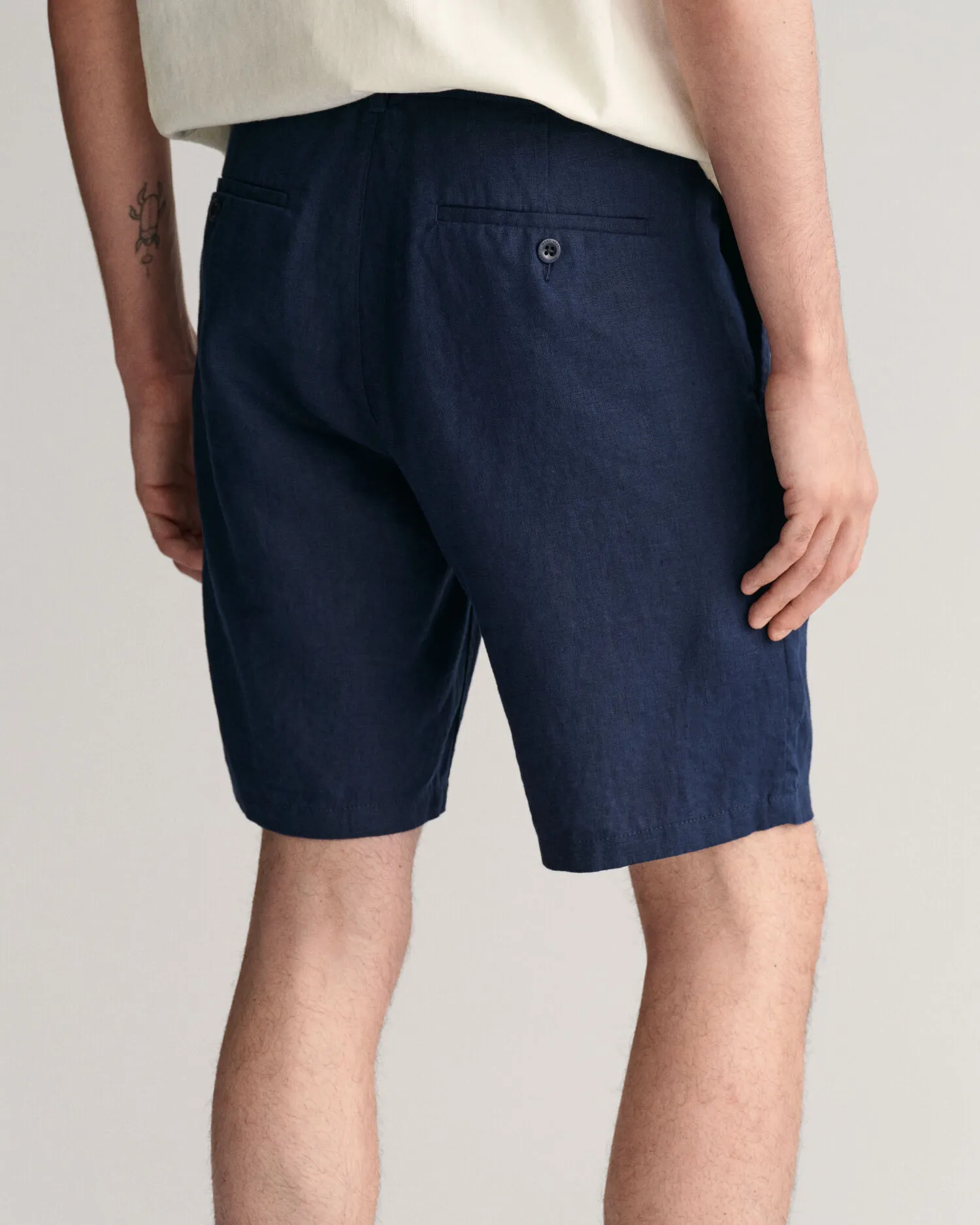 Pantalones cortos Relaxed Fit de lino con cordón ajustable