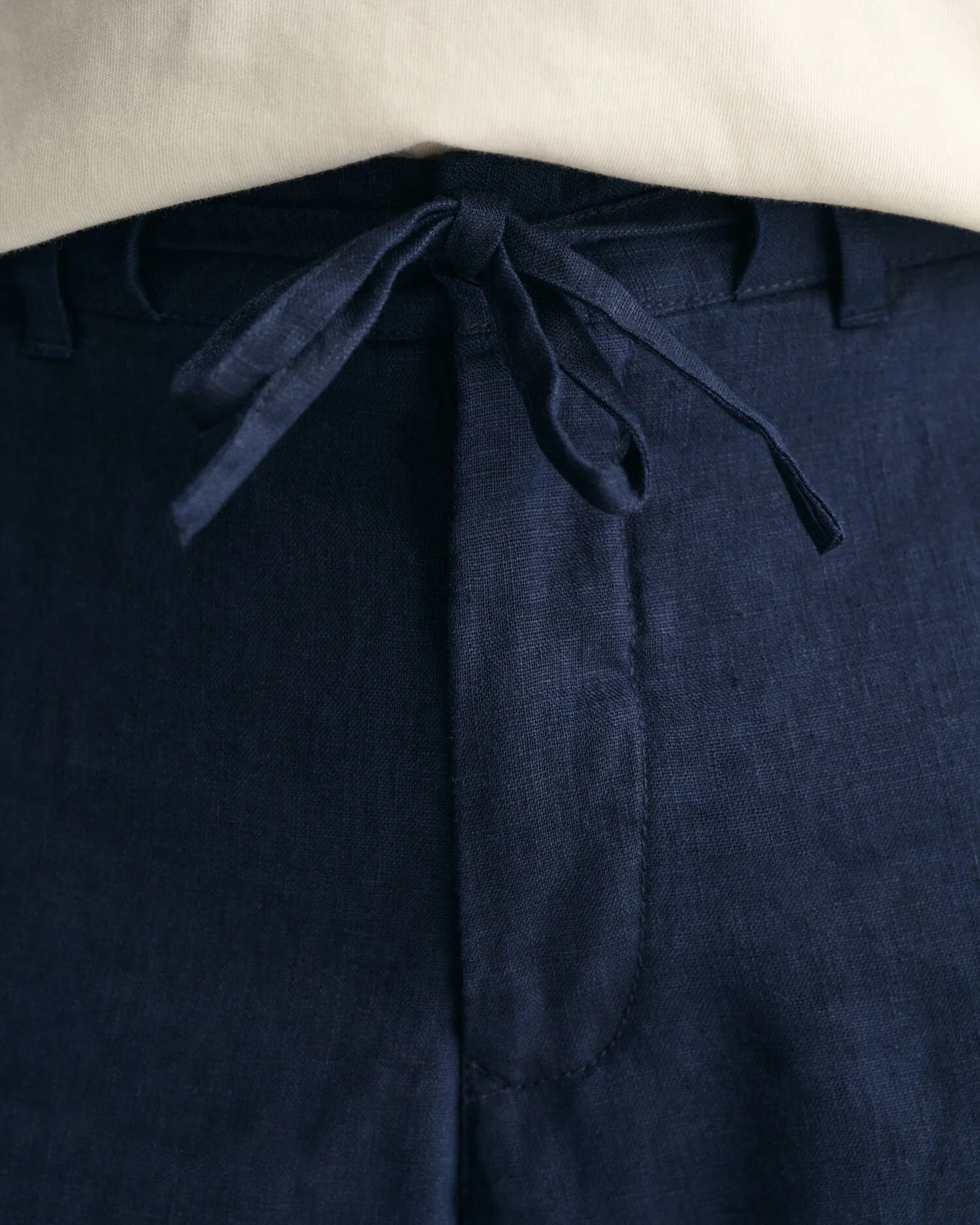 Pantalones cortos Relaxed Fit de lino con cordón ajustable