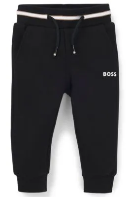 Pantalones de chándal para niños en algodón con logo estampado