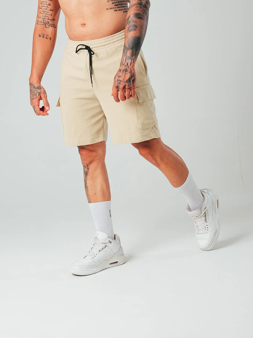 PANTALONETA PARA HOMBRE RELAX CAQUI  TELA BOMBON