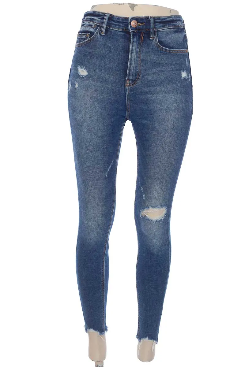 PANTALóN COLOR AZUL  STRADIVARIUS