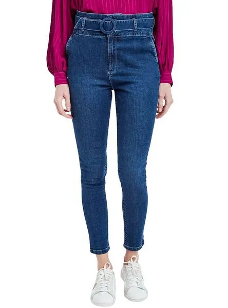 pantalón vaquero naf naf tiro alto para mujer