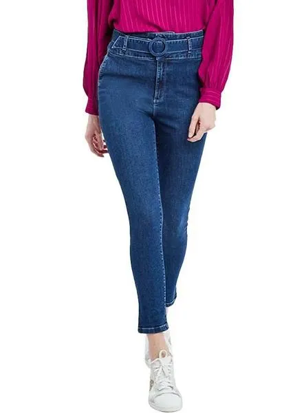 pantalón vaquero naf naf tiro alto para mujer
