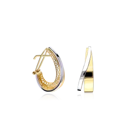 Pendientes Oro Bicolor 18k "Mallawi"