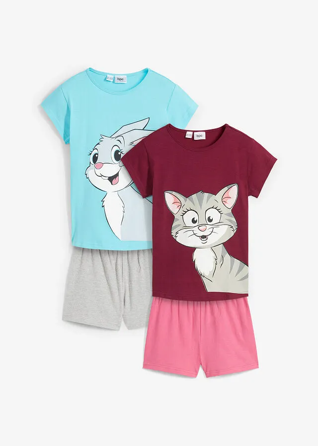 PIJAMA CORTO CELESTEBAYAGRIS CLARO JASPEADOROSA