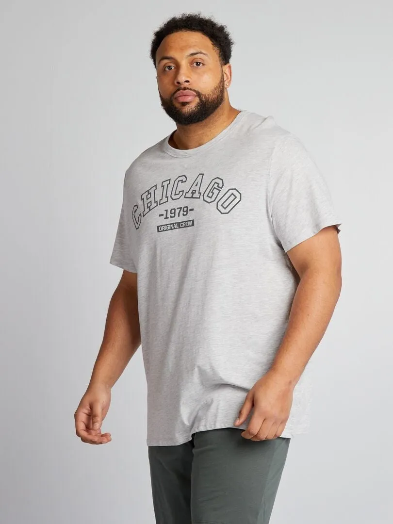PIJAMA CORTO CON CAMISETA + PANTALóN CORTO   2 PIEZAS  GRIS