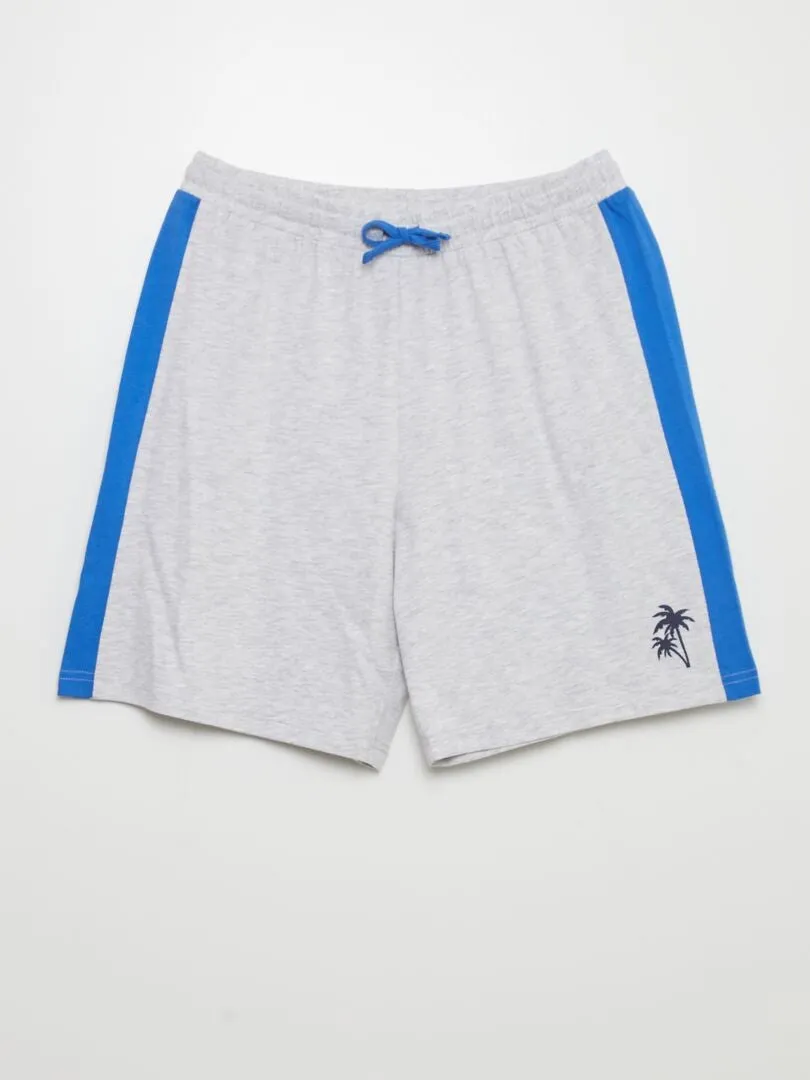 PIJAMA CORTO PANTALóN CORTO + CAMISETA  2 PIEZAS  AZUL