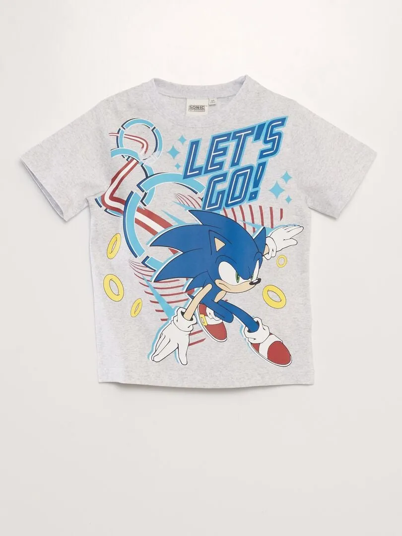 PIJAMA CORTO 'SONIC'   2 PIEZAS  GRIS