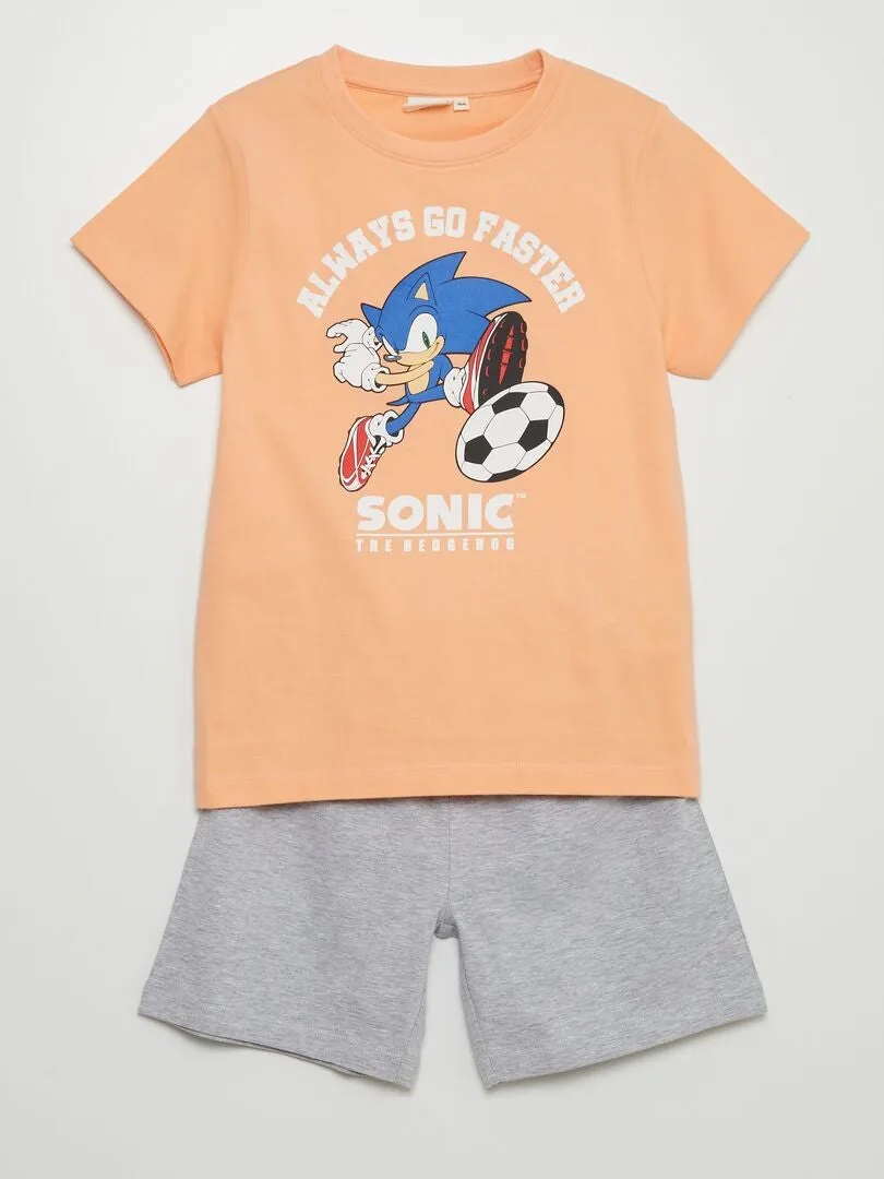 PIJAMA CORTO 'SONIC' 'SEGA'  2 PIEZAS  AZUL