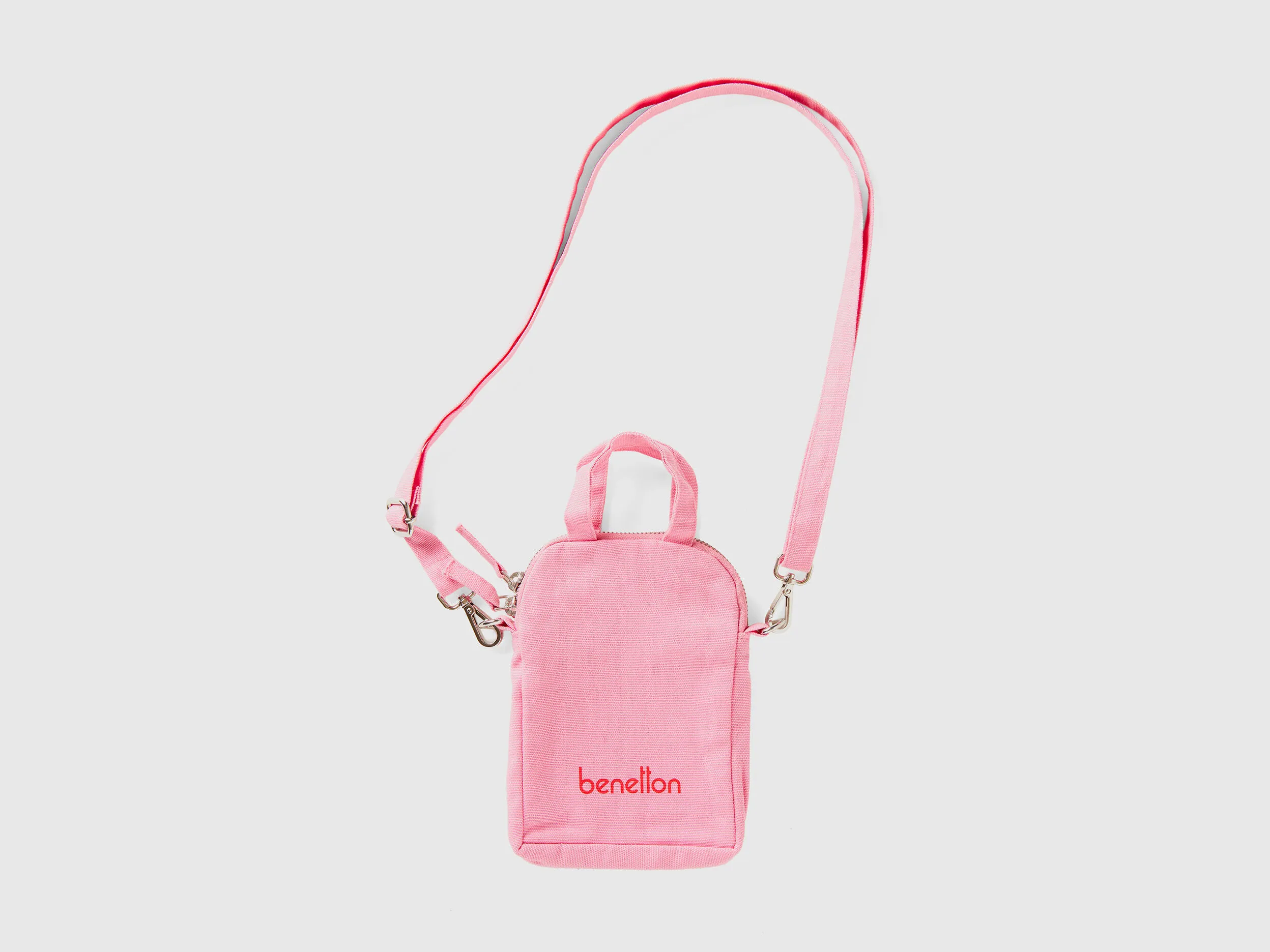 Pink cell phone holder in pure cotton