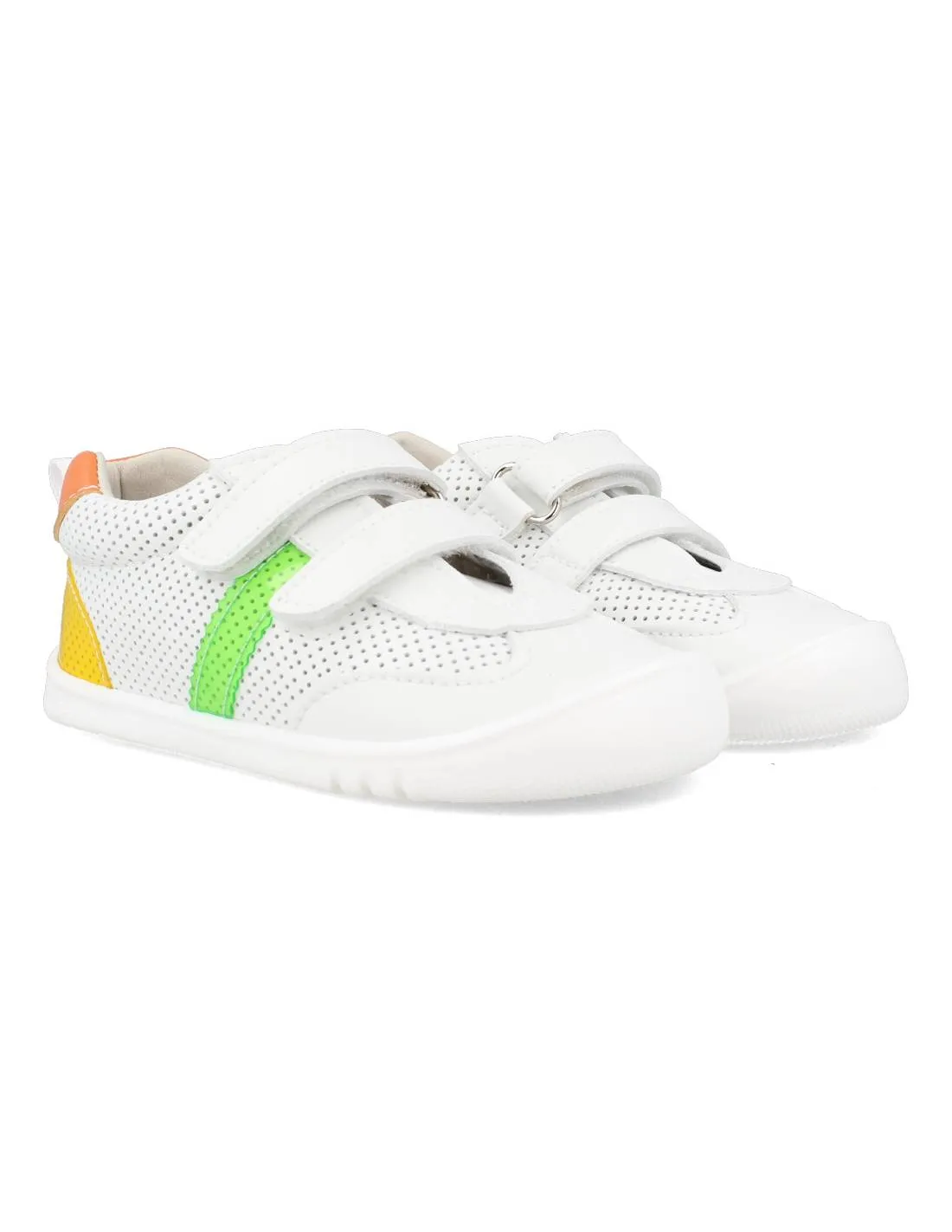 PIRUFíN  DEPORTIVA RESPETUOSA VELCROS PERFORADA BLANCO VERDE
