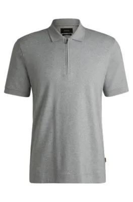 Polo de algodón y cashmere con cremallera en el cuello