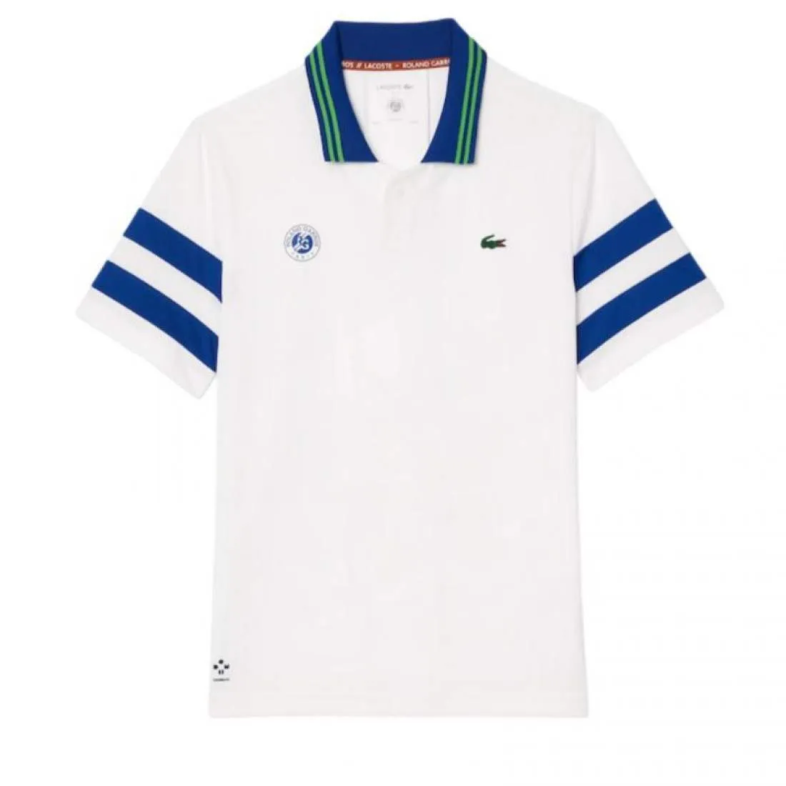Polo Lacoste Roland Garros Medvedev Blanco Azul Marino | LACOSTE