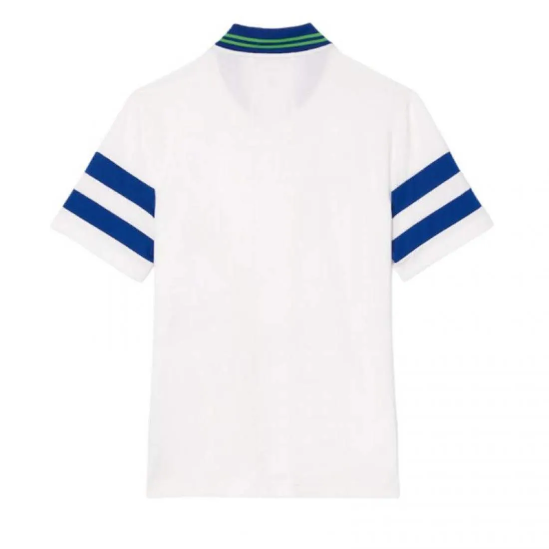 Polo Lacoste Roland Garros Medvedev Blanco Azul Marino | LACOSTE