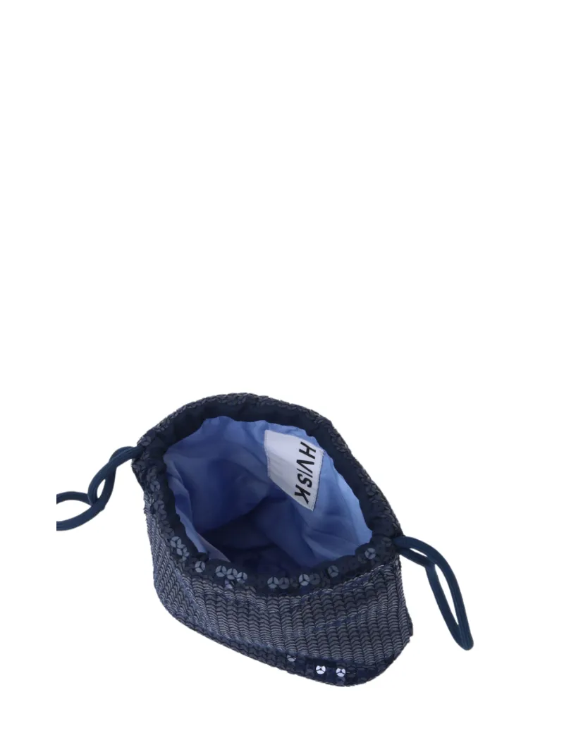 Pouch Closter beads sheeny navy