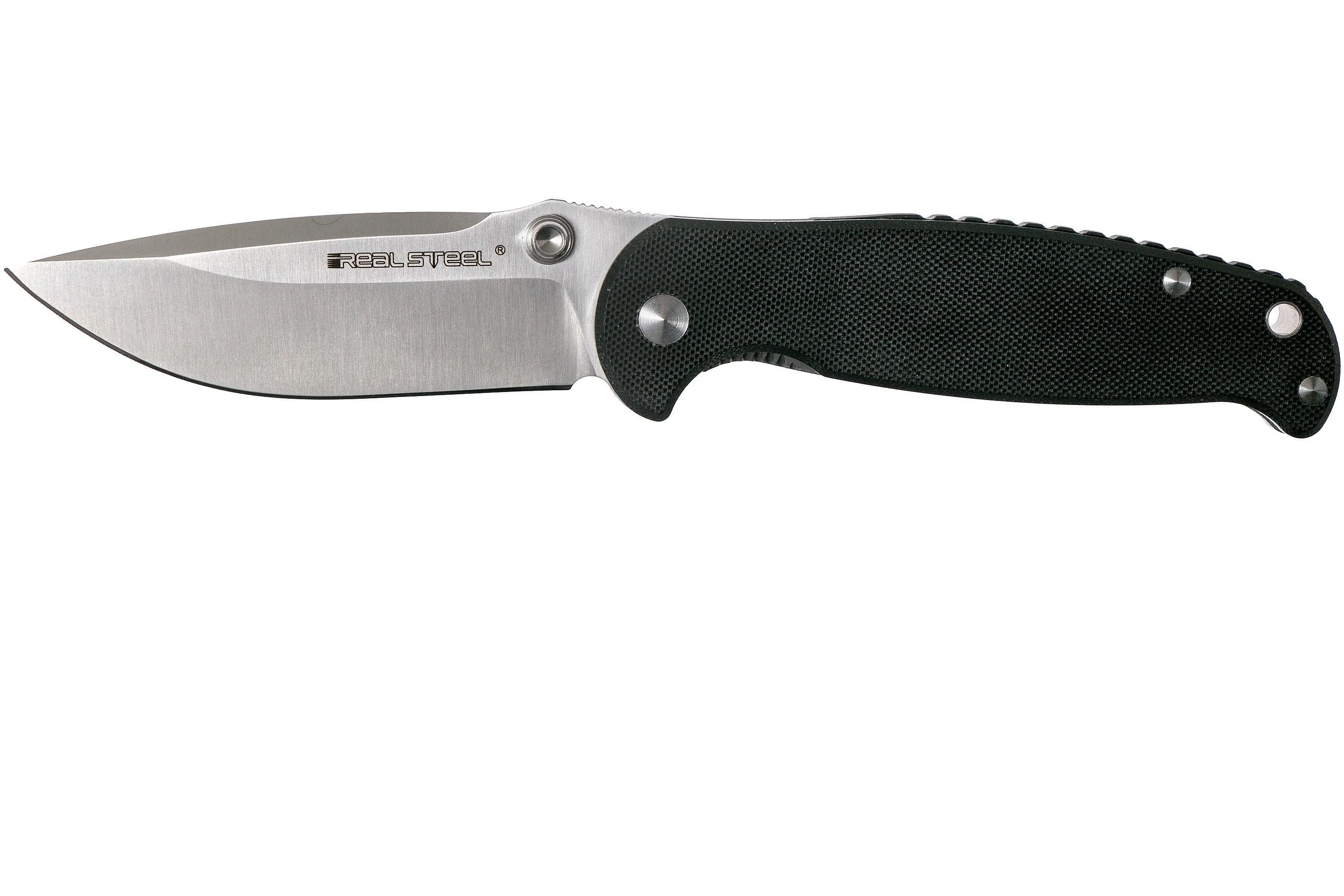 Real Steel Blue Sheep H6 Satin Black 7761 navaja