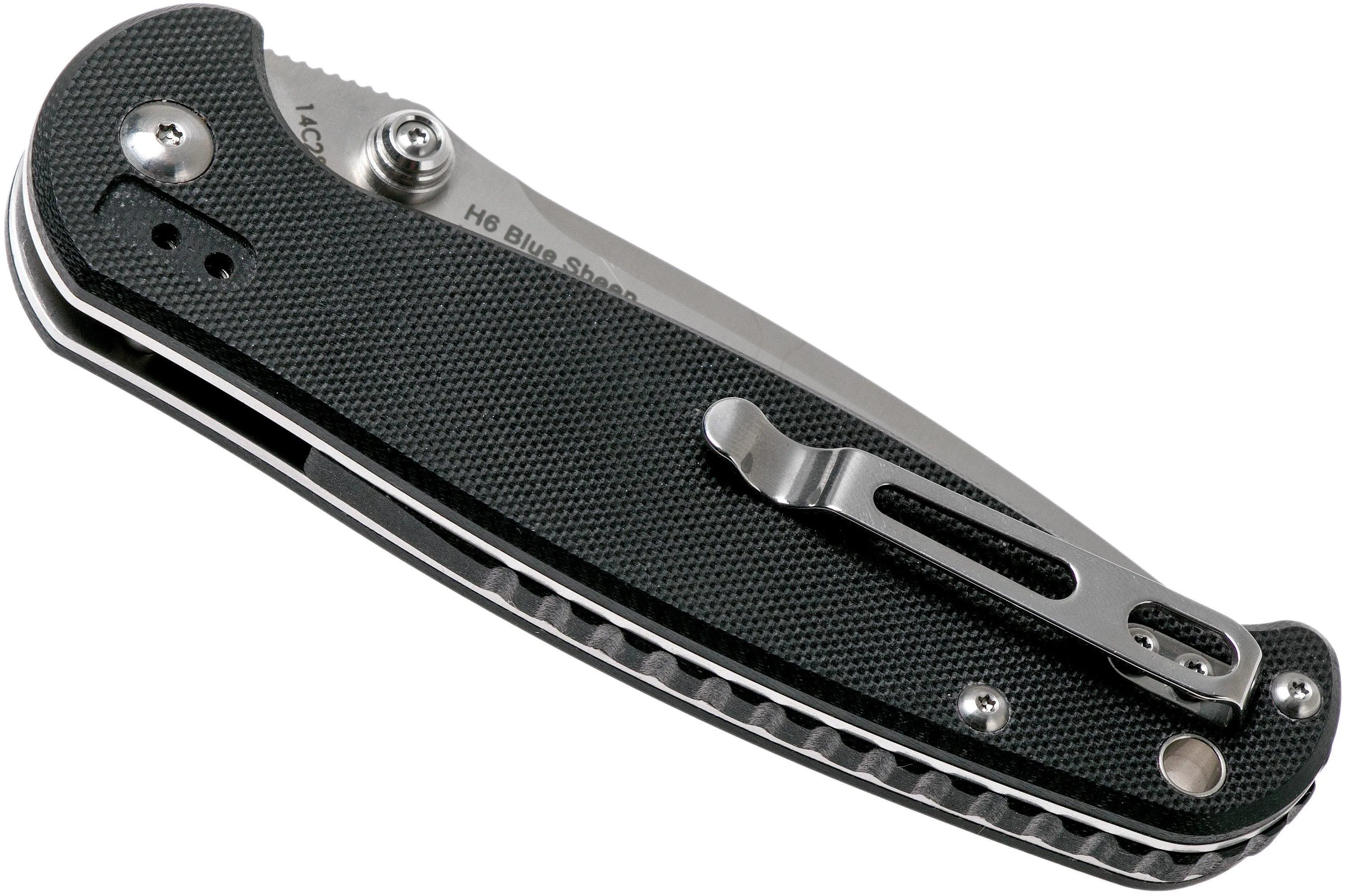 Real Steel Blue Sheep H6 Satin Black 7761 navaja