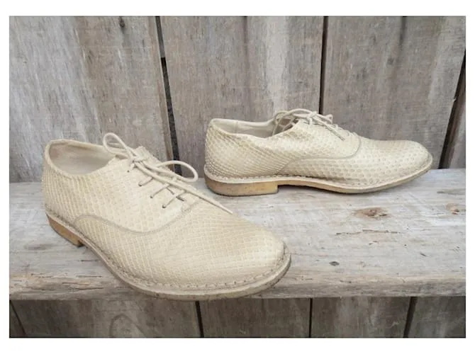 richelieu sartore p 38,5 crepe y pitón Blanco 