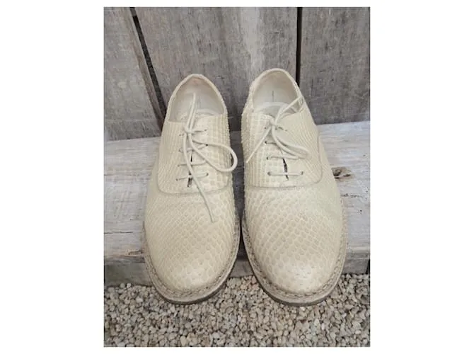 richelieu sartore p 38,5 crepe y pitón Blanco 