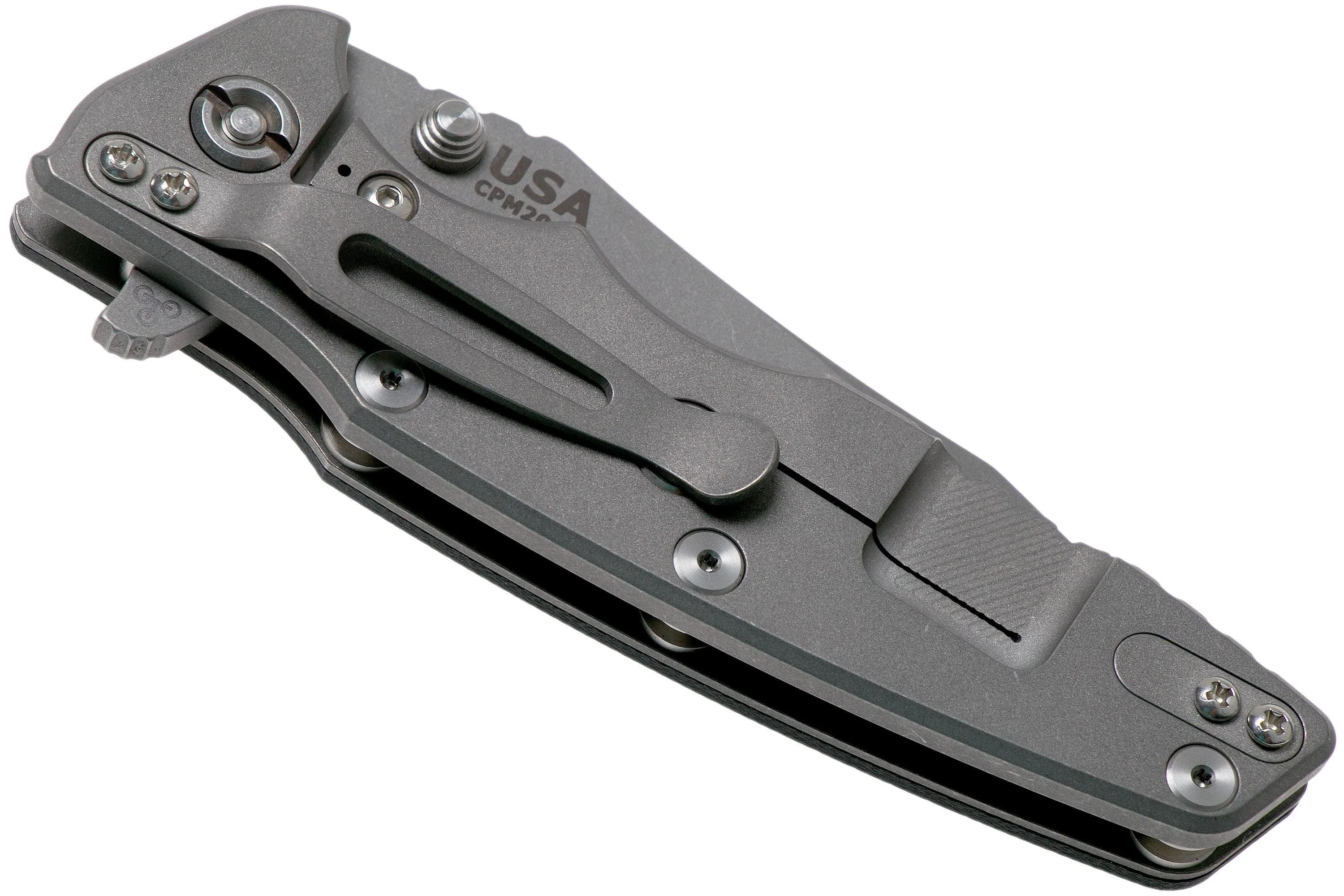 Rick Hinderer Eklipse 3.5” Tanto, CPM 20CV Working Finish, Black G10 navaja