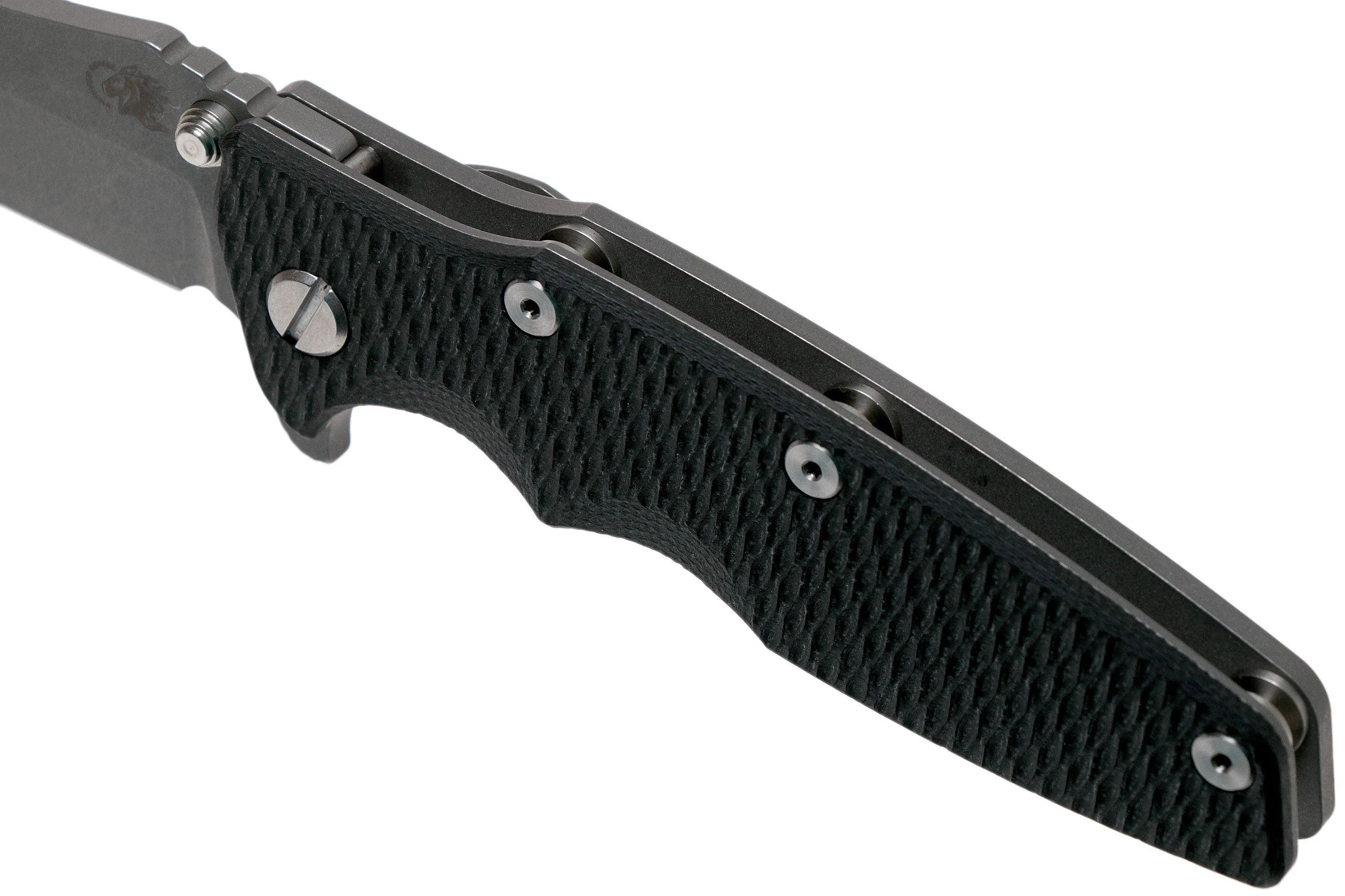Rick Hinderer Eklipse 3.5” Tanto, CPM 20CV Working Finish, Black G10 navaja