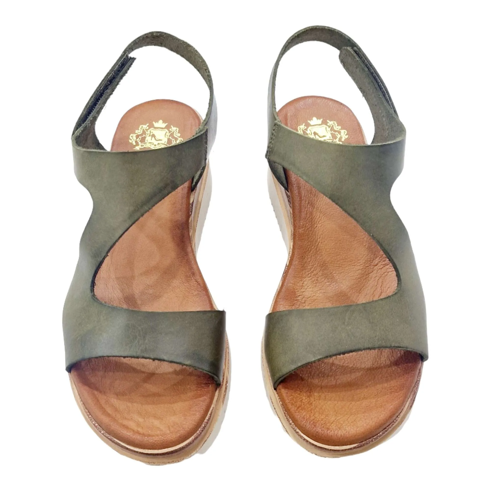 SANDALIA MUJER CUNA FORMA Z SIN HEBILLAS KAKI