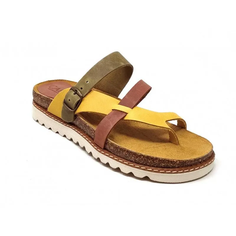 SANDALIA MUJER PIEL BIO CARLA 1893 KELOIL COMBI KAKI