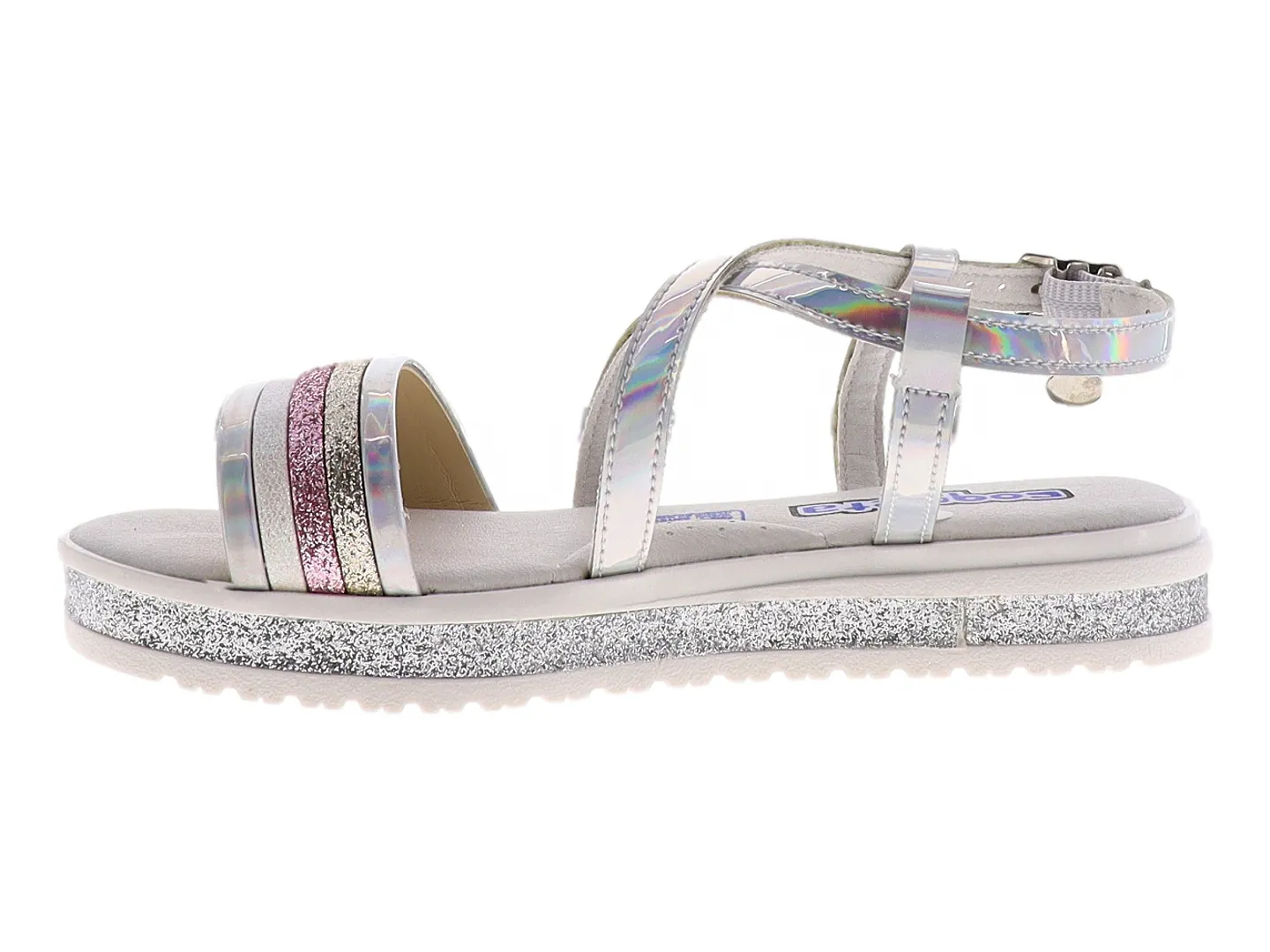 Sandalias Coqueta 112305 Plata Para Niña