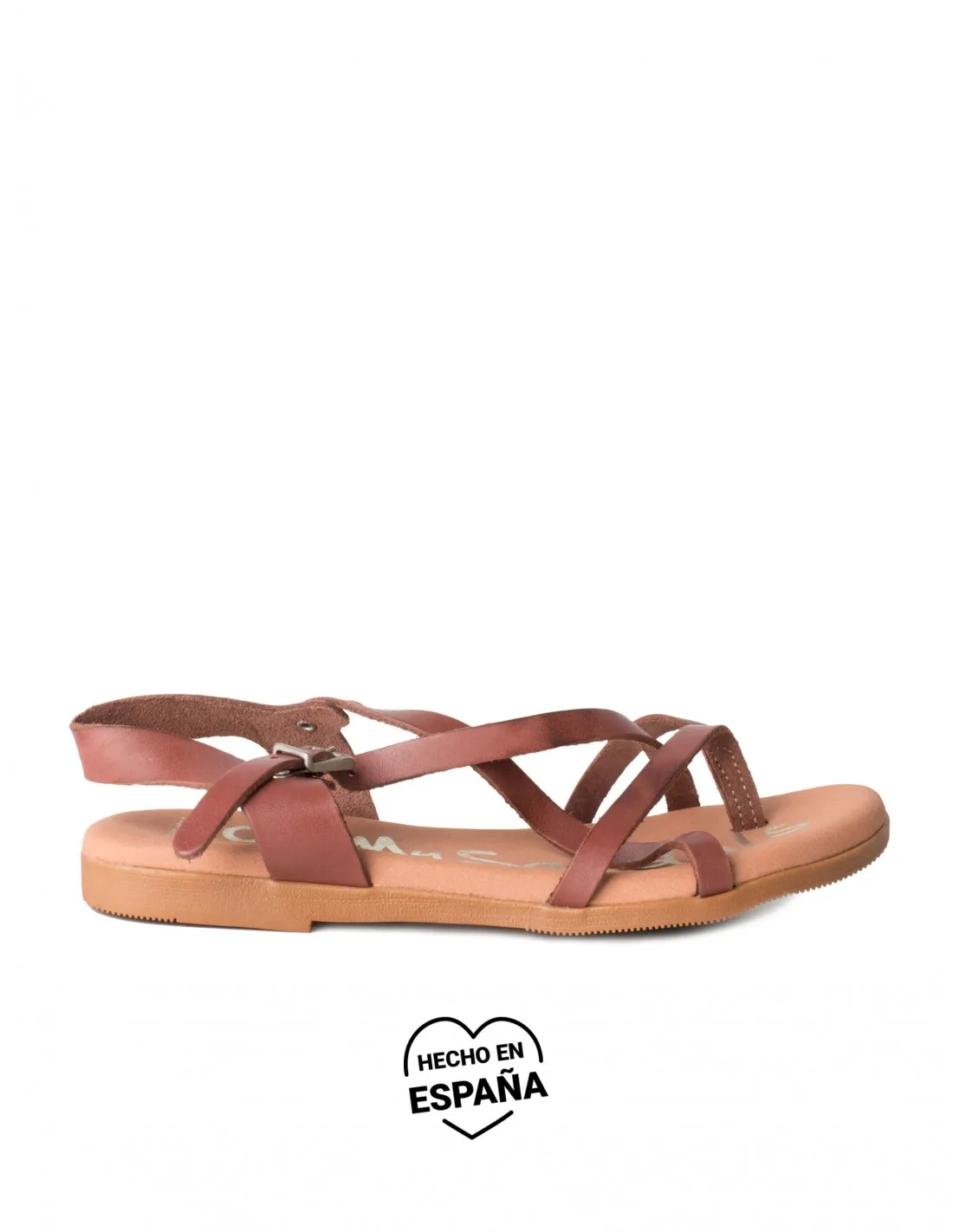 Sandalias Tiras Marrones Planas