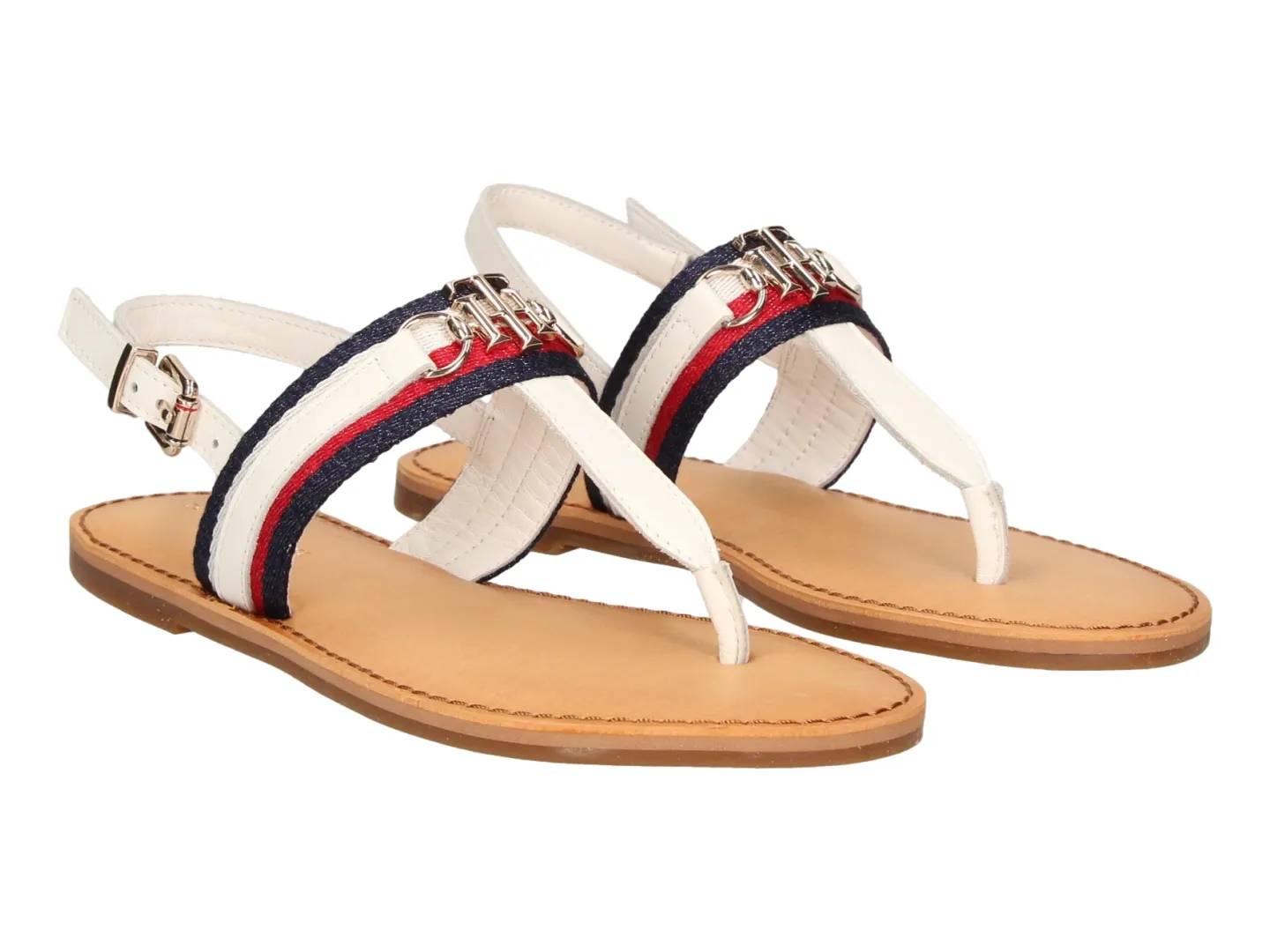 Sandalias Tommy Hilfiger Shimmery Ribbon Flat Sandal Para Mujer