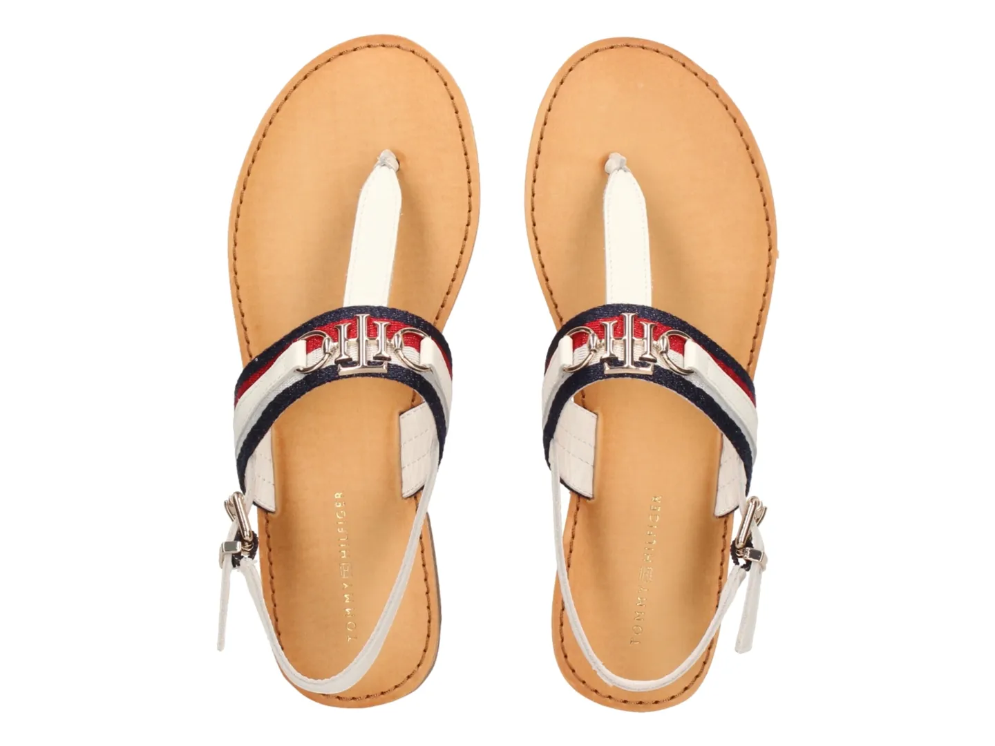 Sandalias Tommy Hilfiger Shimmery Ribbon Flat Sandal Para Mujer