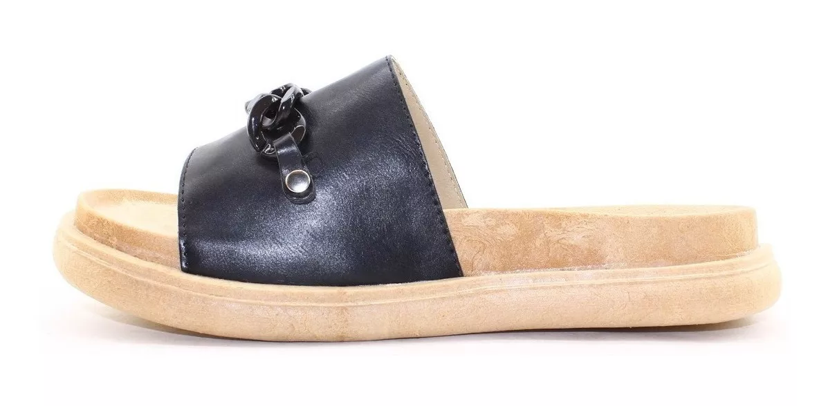 Sandalias Zuecos Faja Cadena Mujer Plataforma 710 Parg
